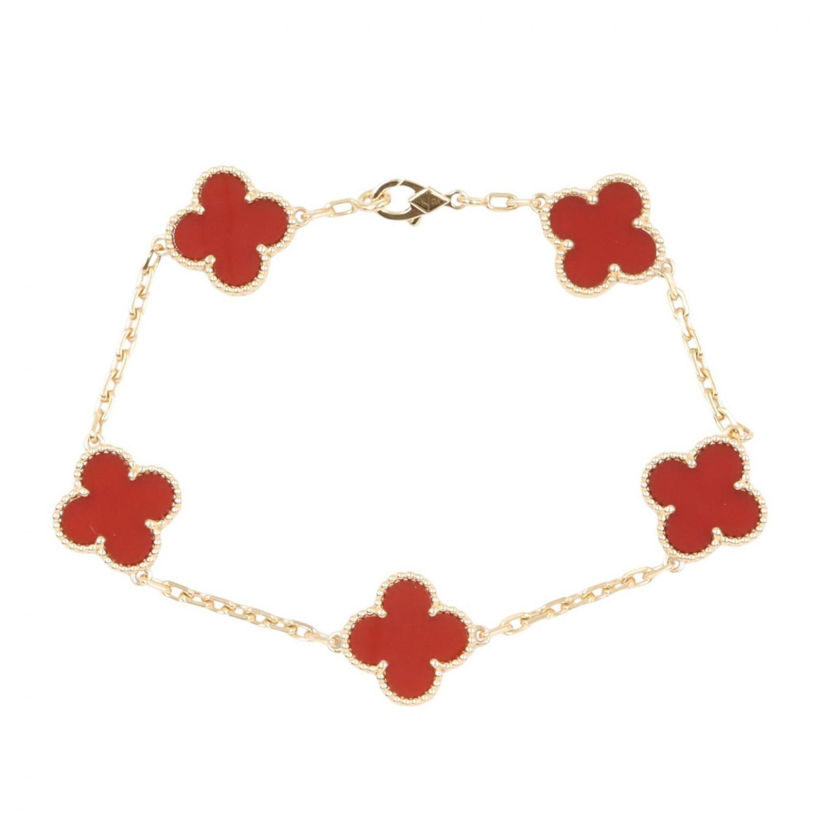 Charm Bracelet Van Cleef & Arpels Yellow Gold 18K: Charm Bracelet Van Cleef & Arpels Yellow Gold 18K 18K Yellow Gold Charm Bracelet from Van Cleef & Arpels, featuring the iconic style of this renowned luxury brand. This elegant charm bracelet boasts