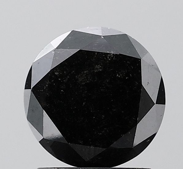 Round 1.7ct Black VVS2 - Loose Natural Diamond: Round 1.7ct Black VVS2 - Loose Natural Diamond Round 1.7ct Black VVS2 - Loose Natural Diamond, certified by none, with EX cut, color, polish, and symmetry, measuring 7.41L x 7.35W x 4.42H in a rare bl
