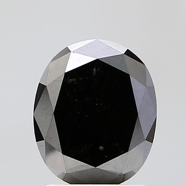 Oval 2.03ct Fancy Black VVS2 - Loose Natural Diamond: Oval 2.03ct Fancy Black VVS2 - Loose Natural Diamond Oval cut diamond with exceptional symmetry and polish, measuring 8.02L x 6.6W x 4.22H, boasts a vibrant Fancy Black color and clarity grade of VVS2