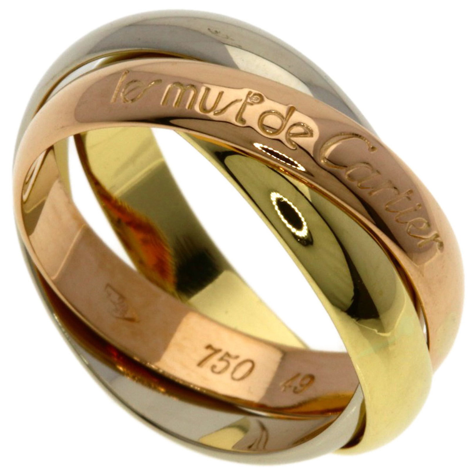 Pink Gold Cartier Yellow Ring Band Gold (18K) White: Pink Gold Cartier Yellow Ring Band Gold (18K) White Pink gold Cartier Yellow Ring Band Gold (18K) White - A stunning 18K pink gold band featuring yellow gold accents, crafted with attention to detail 