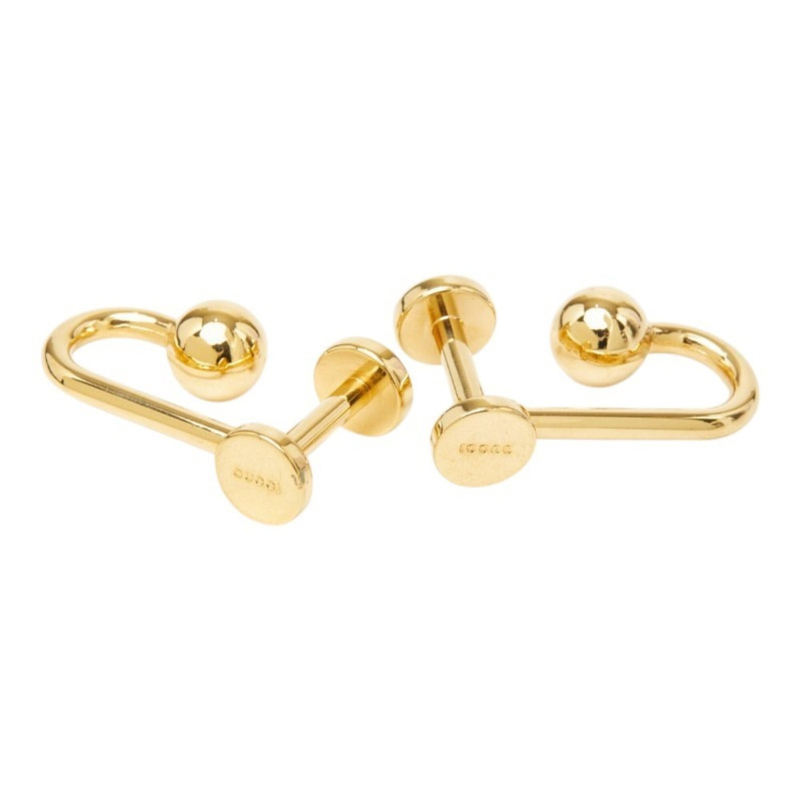 Gucci Plating Gold Cufflinks: Gucci Plating Gold Cufflinks Gold plating Gucci cufflinks with a sleek, modern design. Measuring 22mm x 34.5mm, these cufflinks feature a striking gold finish that adds a touch of luxury to any outfit