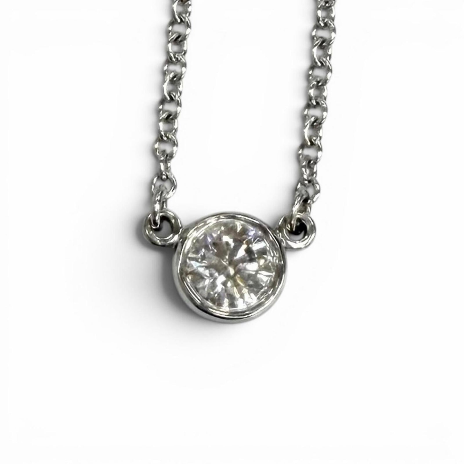 Elsa Peretti Diamond Necklace By Yard 1P 41Cm Pt950 Diameter Approx 4.5Mm 0.12Ct Women'S Total: Elsa Peretti Diamond Necklace By Yard 1P 41Cm Pt950 Diameter Approx 4.5Mm 0.12Ct Women'S Total Elsa Peretti's iconic diamond necklace boasts a striking platinum design, featuring a 0.12 carat diamond 