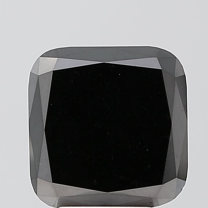 Cushion Brilliant 3.82ct Black VVS2 - Loose Natural Diamond: Cushion Brilliant 3.82ct Black VVS2 - Loose Natural Diamond 3.82ct Black VVS2 Diamond - A rare and striking natural diamond, certified as a loose gemstone with exceptional clarity and cut. Its black c