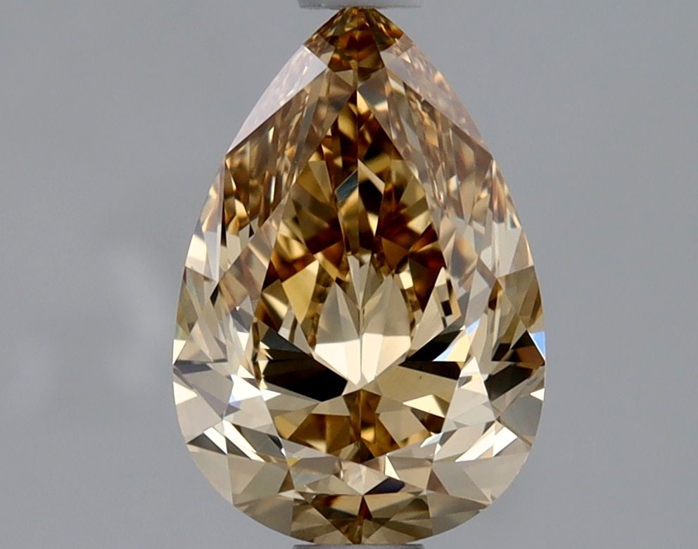 GIA Pear 1.13ct Fancy Brown Yellow VVS2 - Loose Natural Diamond: GIA Pear 1.13ct Fancy Brown Yellow VVS2 - Loose Natural Diamond GIA-certified Fancy Brown Yellow VVS2 diamond, measuring 1.13ct in carat weight, boasts exceptional clarity and polish with an EX