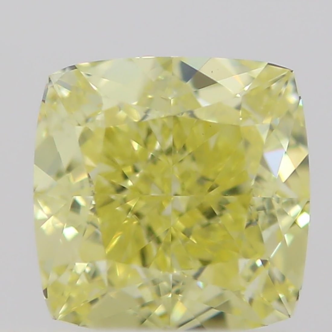 GIA Cushion Brilliant 0.45ct Fancy Intense Yellow VVS2 - Loose Natural Diamond: GIA Cushion Brilliant 0.45ct Fancy Intense Yellow VVS2 - Loose Natural Diamond GIA certified, this 0.45ct Fancy Intense Yellow VVS2 diamond boasts exceptional clarity and color, with EX polish and VG 