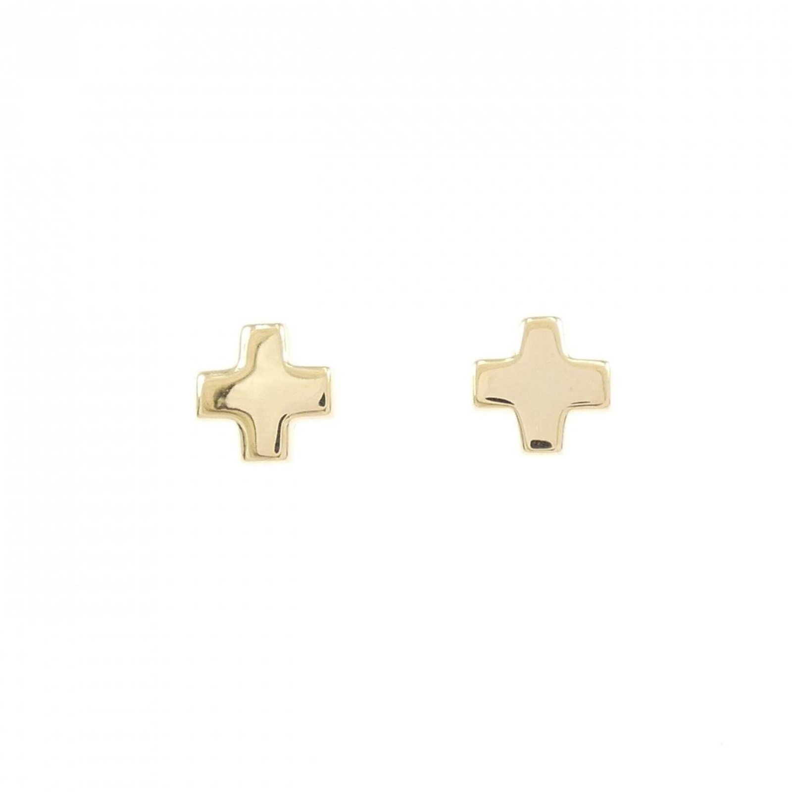Gold Earrings Yellow Tiffany Stud: Gold Earrings Yellow Tiffany Stud Yellow gold (18K) stud earrings with a bright and sunny yellow hue, crafted from high-quality 18-karat gold. These delicate earrings measure 7.70mm in diameter and ar