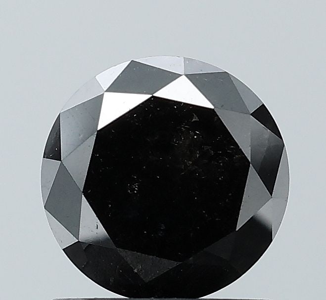 Round 1.32ct Black VVS2 - Loose Natural Diamond: Round 1.32ct Black VVS2 - Loose Natural Diamond 1.32ct Round Black Diamond with EX Cut, VVS2 Clarity and EX Symmetry - A rare natural diamond offering exceptional clarity and cut quality in a unique b