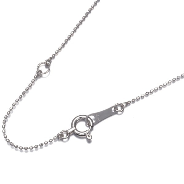 Bead necklace cut white gold ball 40cm 18k 750 (1 of 3)