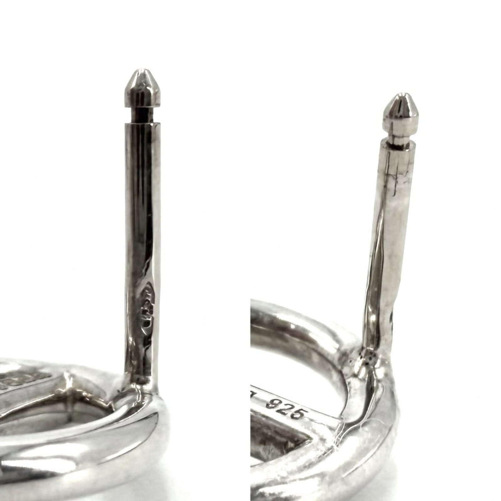 Hermes Stud Silver 925 Earrings - 3