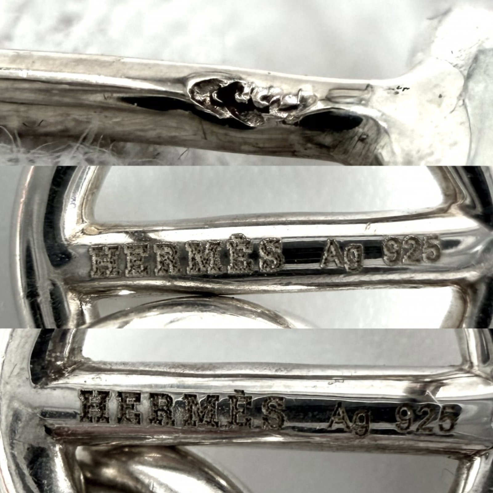 Hermes Stud Silver 925 Earrings - 5