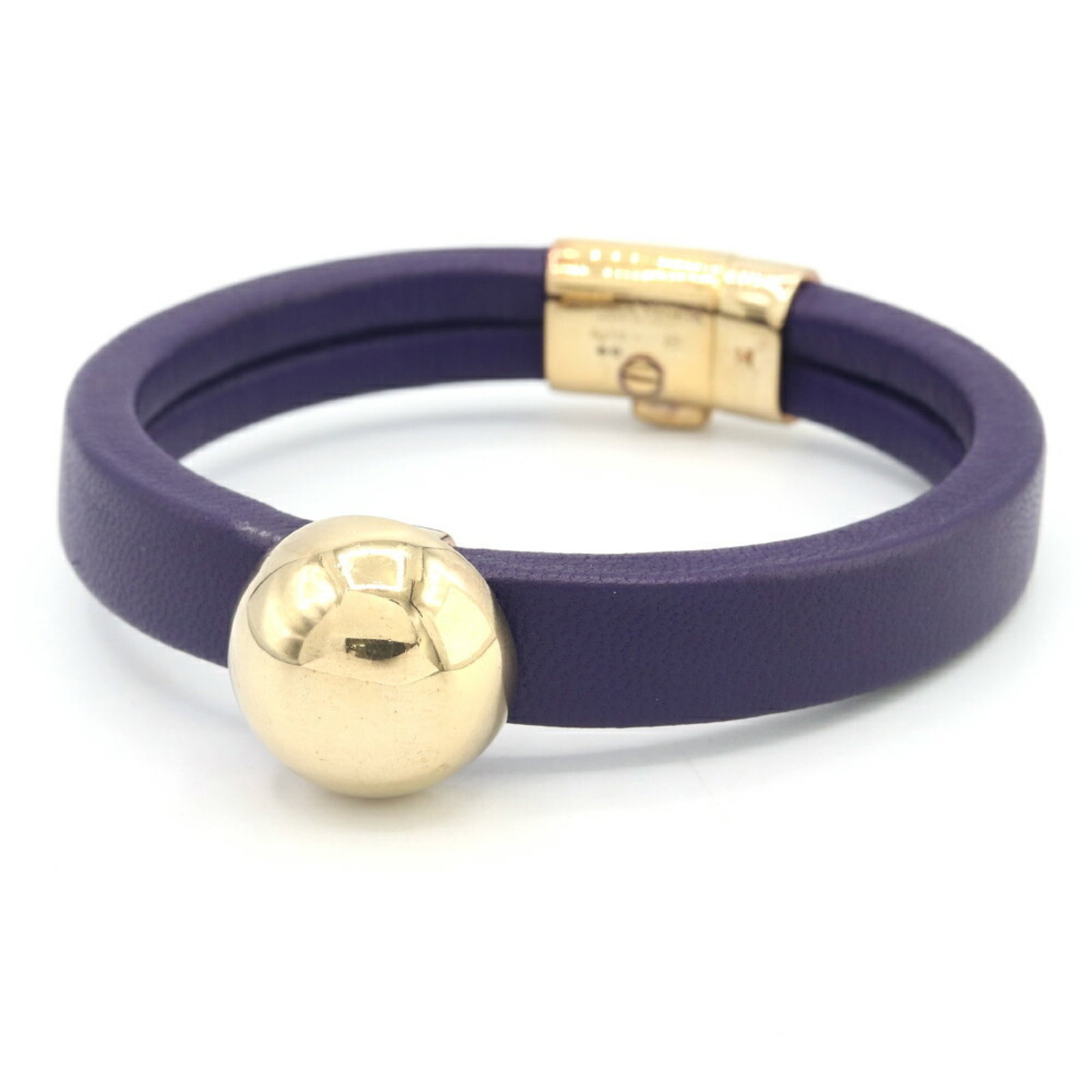 Bottega Veneta Charm Bracelet Leather Sterling Silver 925: Bottega Veneta Charm Bracelet Leather Sterling Silver 925 Bottega Veneta's Charm Bracelet is crafted from supple leather and sterling silver 925, creating a sophisticated gold and purple hue. The 19cm
