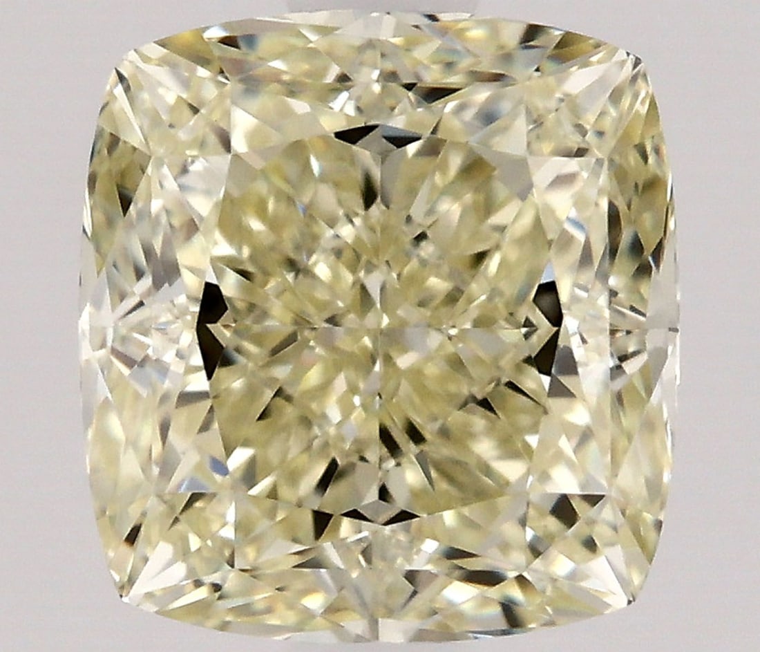 GIA Cushion Modified 1.4ct Fancy Light Yellow VVS1 - Loose Natural Diamond: GIA Cushion Modified 1.4ct Fancy Light Yellow VVS1 - Loose Natural Diamond 6.24L x 5.9W x 4.07H GIA Cushion Modified Diamond, Fancy Light Yellow VVS1 Clarity, EX Polish and Symmetry, a natural beauty