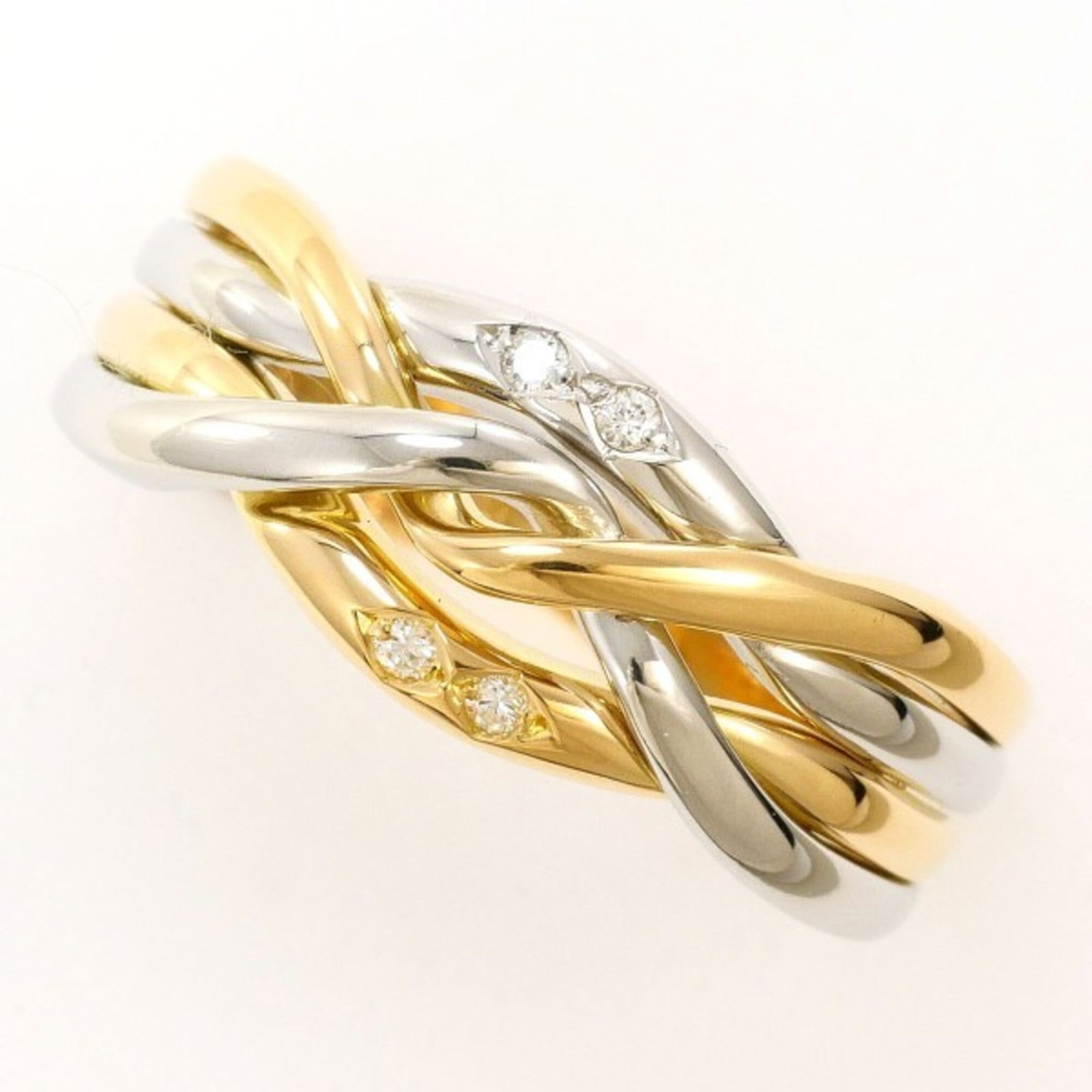 Unbranded Band Ring Platinum 900 Yellow Gold (18K): Unbranded Band Ring Platinum 900 Yellow Gold (18K) 18K Platinum and Yellow Gold Band Ring. This unbranded band ring features platinum 900, yellow gold (18K) material, with a diamond stone and a US