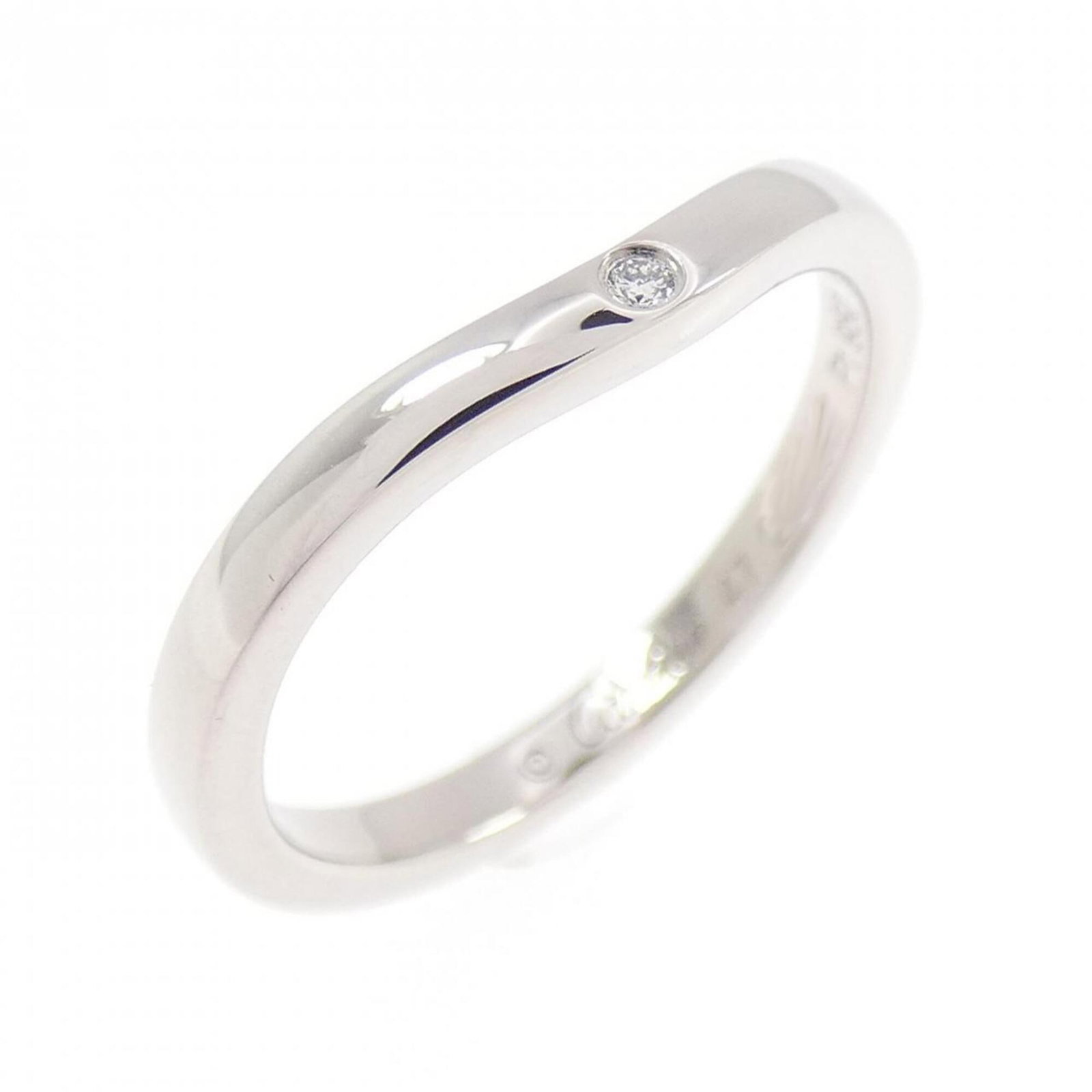 Platinum 950 Cartier Band Ring: Platinum 950 Cartier Band Ring Platinum 950 Cartier Band Ring - A luxurious platinum band adorned with a diamond, crafted by renowned French jeweler Cartier. This elegant ring boasts a sleek design an