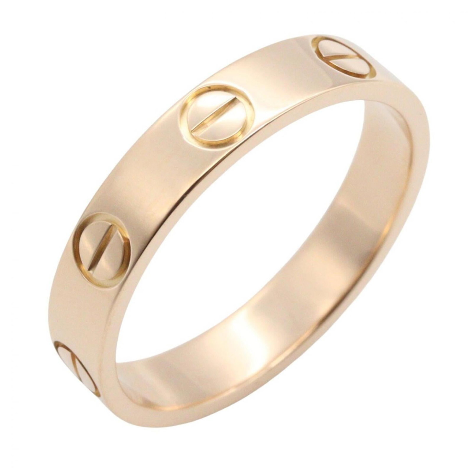 Pink Gold Cartier Ring Band: Pink Gold Cartier Ring Band Pink gold Cartier ring band with elegant design, available in US size 4.5 and crafted from high-quality 18K pink gold material. This beautiful piece features a classic styl