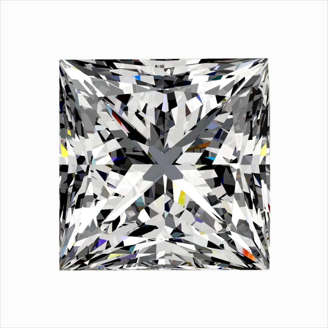 GIA Princess 0.61ct F VVS2 - Loose Natural Diamond: GIA Princess 0.61ct F VVS2 - Loose Natural Diamond GIA Princess cut diamond with exceptional clarity and color, boasting a VVS2 grade and F color. This natural stone features EX polish and VG
