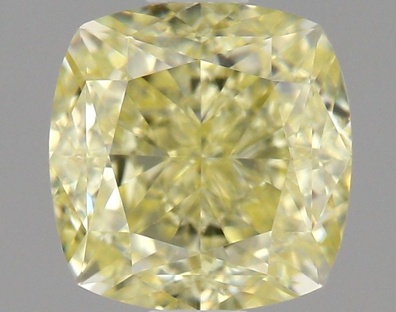 GIA Cushion Brilliant 1.03ct Fancy Light Yellow VVS1 - Loose Natural Diamond: GIA Cushion Brilliant 1.03ct Fancy Light Yellow VVS1 - Loose Natural Diamond GIA-certified, this 1.03ct Fancy Light Yellow VVS1 diamond boasts exceptional clarity and polish, with EX symmetry that