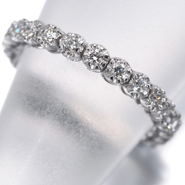 Star Jewelry Ring Diamond 0.33Ct Full Eternity Us6 18K 750 White Gold: Star Jewelry Ring Diamond 0.33Ct Full Eternity Us6 18K 750 White Gold The Star Jewelry Ring features a stunning 0.33ct diamond set in an elegant 18k white gold band, creating a beautiful full eternity