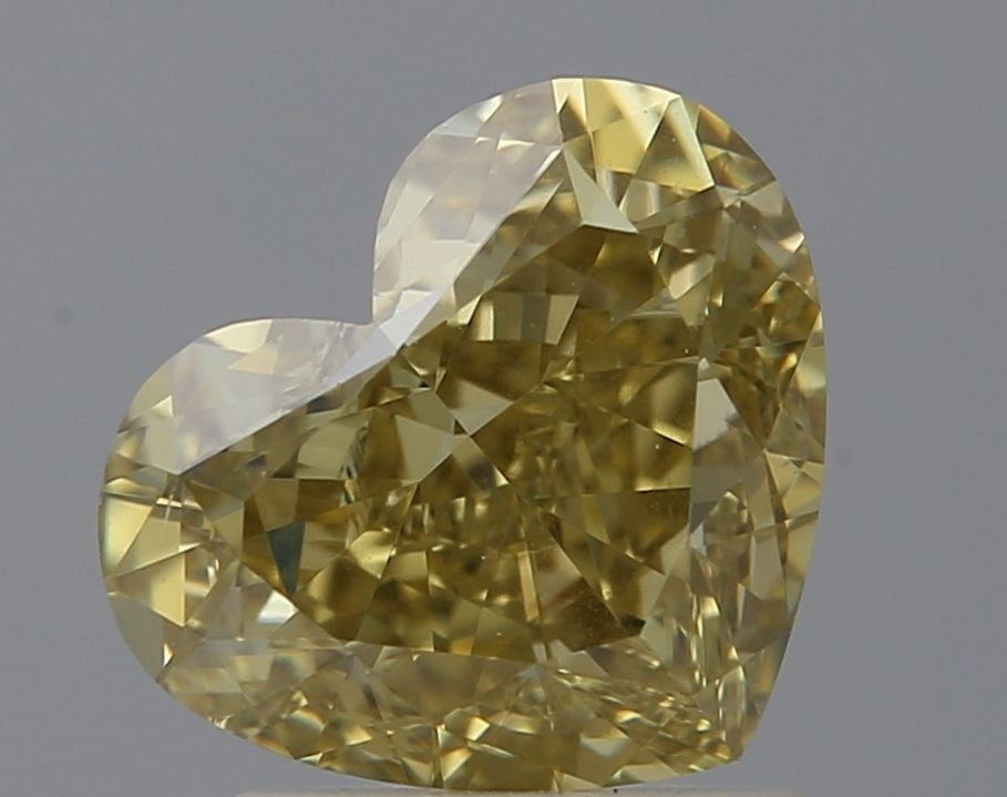 GIA Heart 1.57ct Fancy Brownish Greenish Yellow IF - Loose Natural Diamond: GIA Heart 1.57ct Fancy Brownish Greenish Yellow IF - Loose Natural Diamond GIA-certified, this loose natural diamond boasts an impressive 1.57 carat Fancy Brownish Greenish Yellow color grade, with an