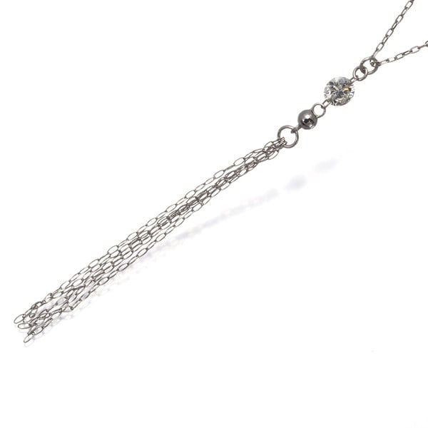 Diamond 0.20Ct Solitaire Fringe Y-Drop Necklace 850 Platinum: Diamond 0.20Ct Solitaire Fringe Y-Drop Necklace 850 Platinum Platinum solitaire fringe y-drop necklace featuring a natural diamond with a diameter of approximately 3.7mm, set in an 850 platinum metal 