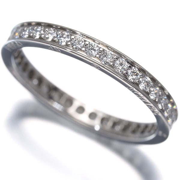 Cartier Ring Diamond Ballerine Wedding Band Full Eternity Eu49 Pt 950: Cartier Ring Diamond Ballerine Wedding Band Full Eternity Eu49 Pt 950 Cartier's Ballerine collection shines in this elegant platinum ring featuring a natural diamond, set in a timeless design. The 2.4