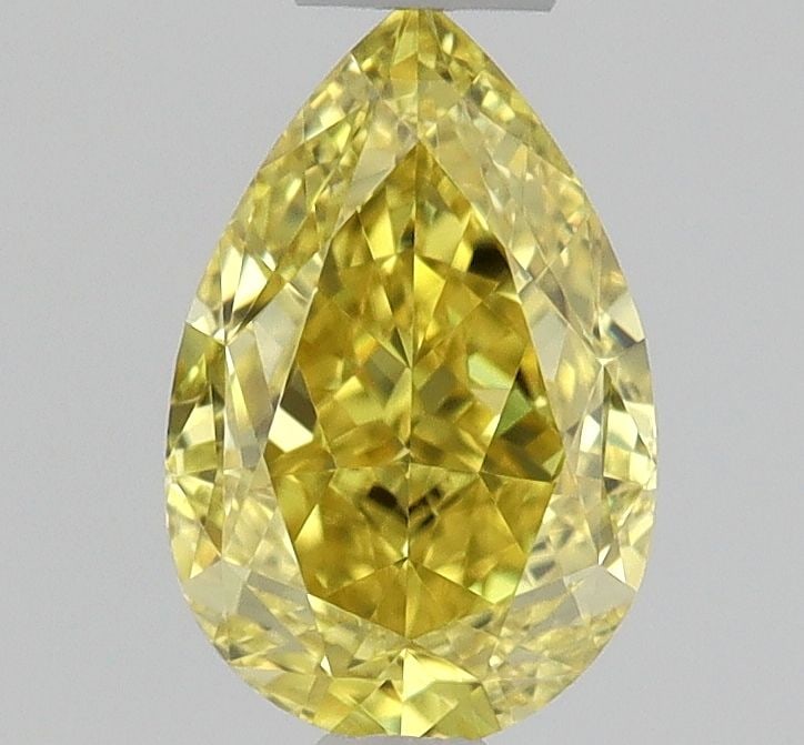 GIA Pear 0.45ct Fancy Vivid Yellow VVS1 - Loose Natural Diamond: GIA Pear 0.45ct Fancy Vivid Yellow VVS1 - Loose Natural Diamond GIA-certified Fancy Vivid Yellow VVS1 diamond boasts exceptional color and clarity, with EX polish and VG symmetry. Weighing 0.45 carats