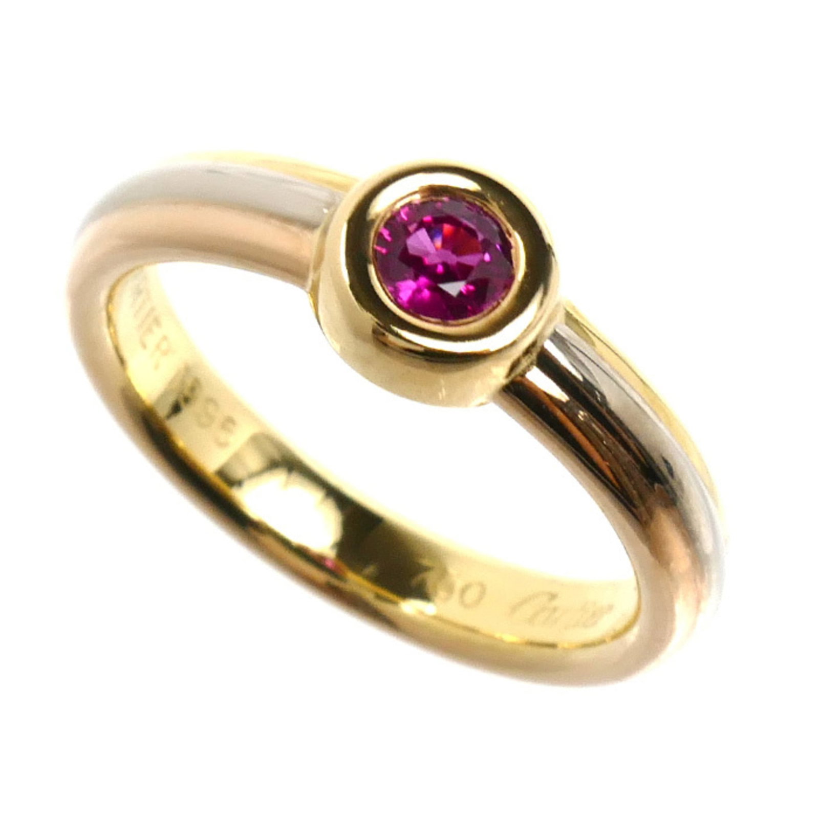Pink Gold Cartier Yellow Ring Band Gold (18K) White: Pink Gold Cartier Yellow Ring Band Gold (18K) White Pink gold Cartier Yellow Ring Band Gold (18K) White features a striking combination of pink and yellow gold, with white gold accents. This elegant b