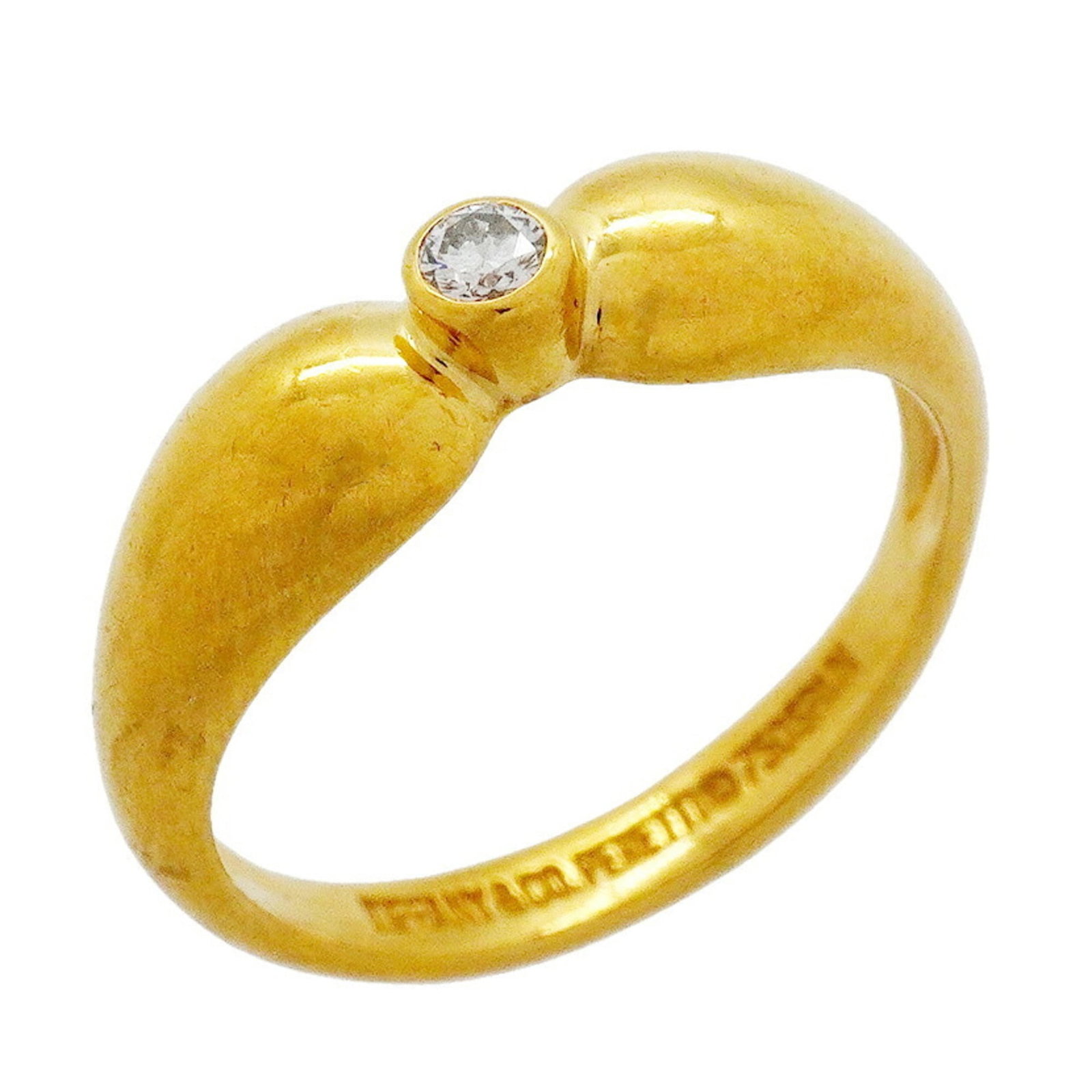 Tiffany ring gold 18k yellow band: Tiffany ring gold 18k yellow band 18k yellow gold band ring with a diamond stone, available in US size 5. This Tiffany-designed piece showcases the beauty of yellow gold and a sparkling diamond. A cla