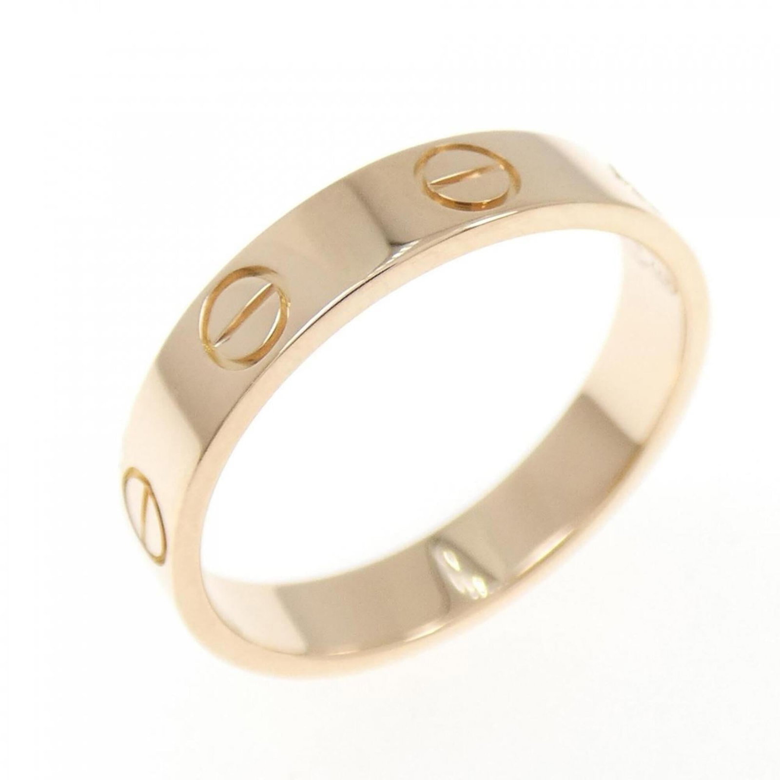 Pink Gold Cartier Ring Band: Pink Gold Cartier Ring Band Pink gold Cartier ring band, crafted from 18K material with a width of 3.6mm and weighing 3g. This elegant band features the iconic Cartier design, showcasing pink gold in 
