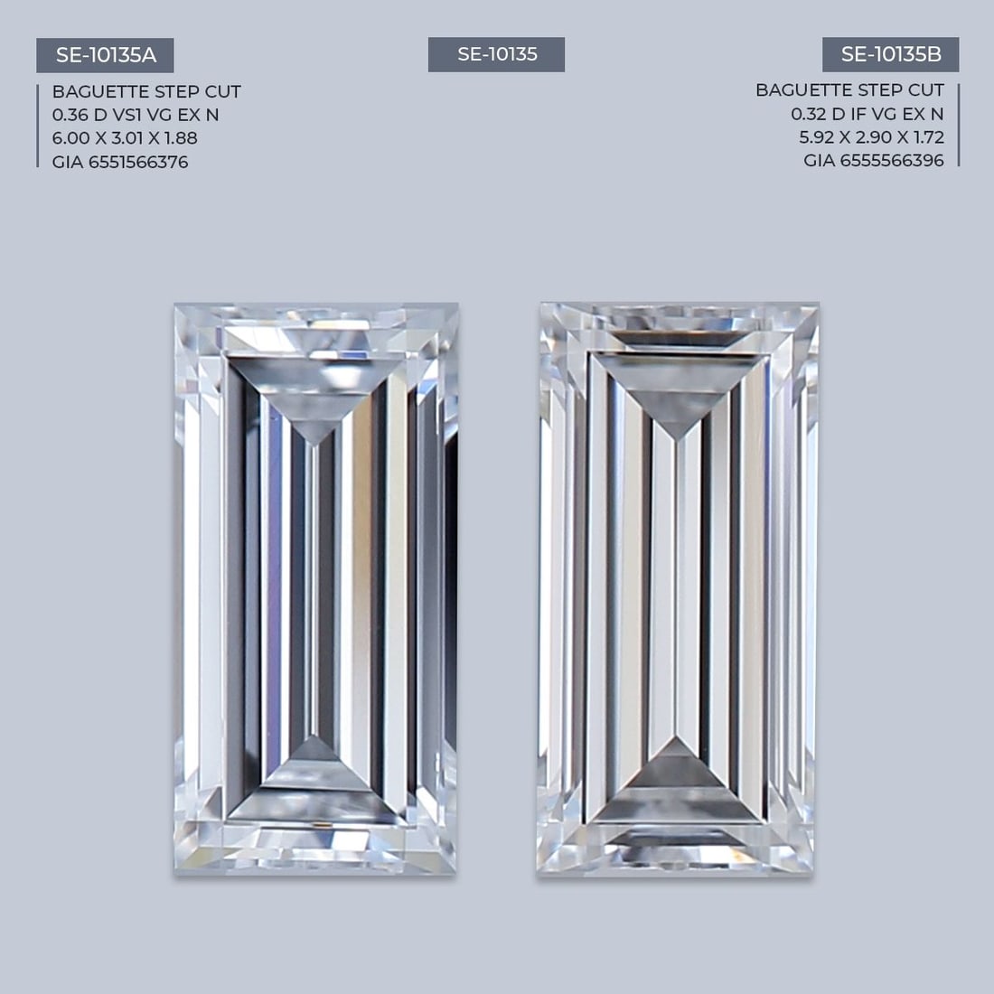 GIA Baguette 0.32ct D IF - Loose Natural Diamond: GIA Baguette 0.32ct D IF - Loose Natural Diamond GIA certified D color diamond with excellent clarity and polish, showcasing its natural beauty in a baguette cut. This loose stone measures 0.32 carats