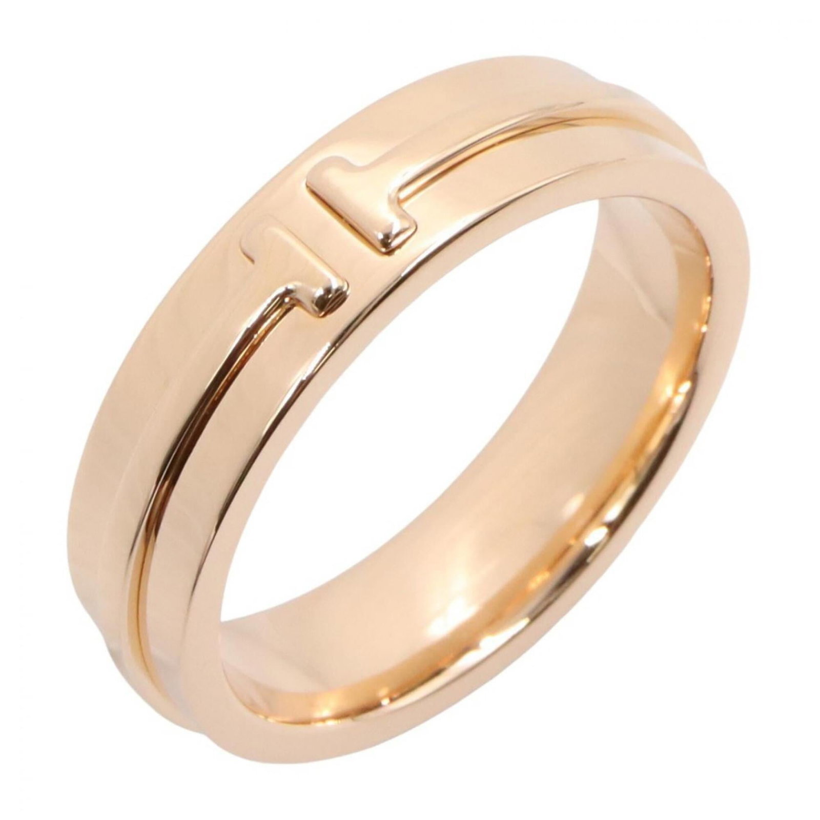 Tiffany Band Ring Pink Gold (18K): Tiffany Band Ring Pink Gold (18K) Pink gold (18K) band ring from Tiffany, available in US size 8. This elegant piece features 18K pink gold material and a classic design that suits women's style. Item