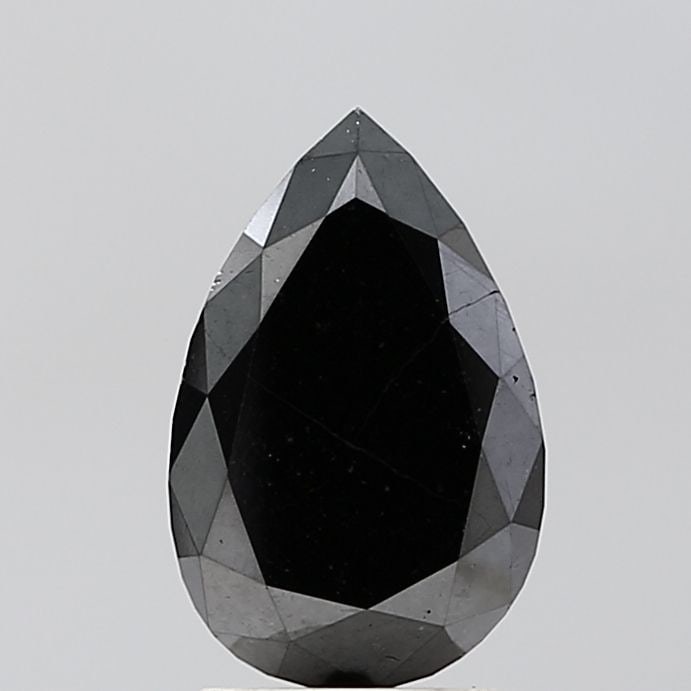 Pear 2.07ct Black VVS2 - Loose Natural Diamond: Pear 2.07ct Black VVS2 - Loose Natural Diamond 2.07ct Black VVS2 - Loose Natural Diamond, showcasing exceptional clarity and luster in its sleek black hue, with EX polish and symmetry that highlights 