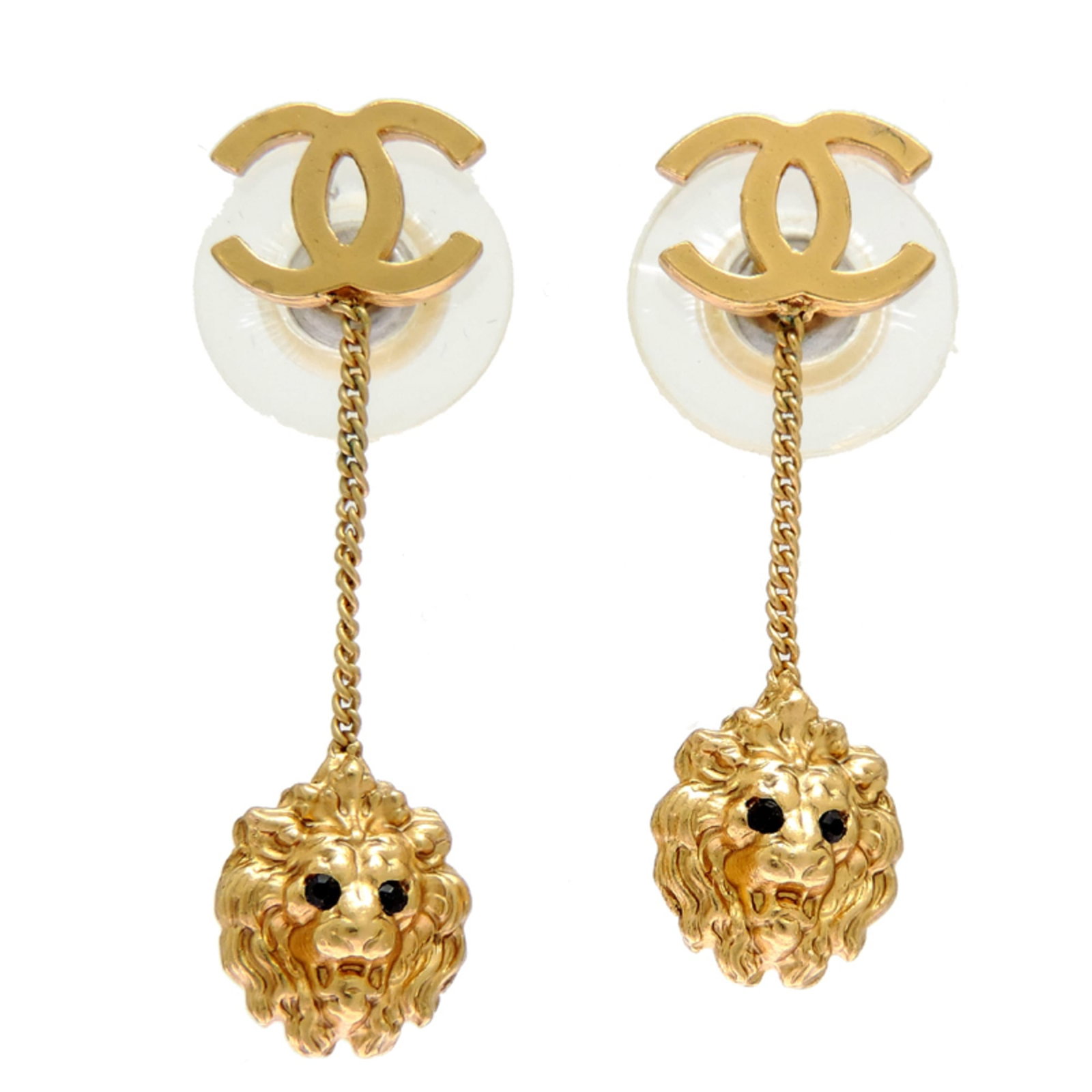 Chanel Stud Earrings Gold Plating: Chanel Stud Earrings Gold Plating Chanel's iconic stud earrings are crafted from gold plating, adding a touch of luxury to any outfit. Made in France, these earrings boast the brand's signature style 
