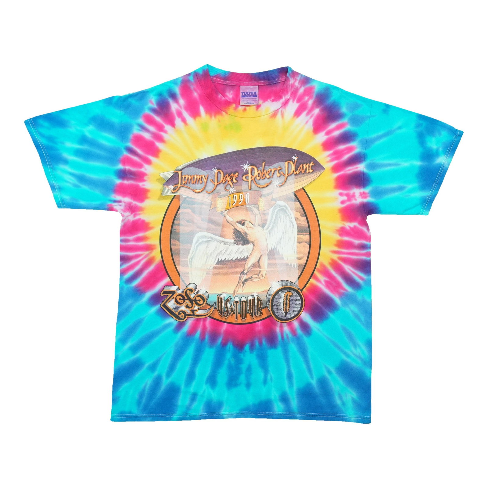 Jimmy Page Robert Plant Zoso Tour 1998 Shirt Tie Dye (1 of 5)