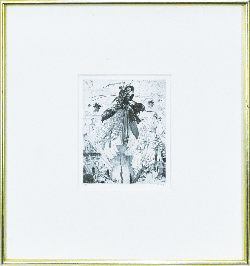 Philipp Moritz Signed Copper Print Invasion Limited Ed 50 77 Gallery Seal (1 of 11)