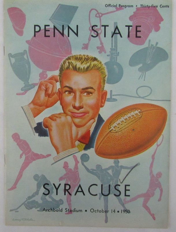 1950 Penn State Nittany Lions vs. Syracuse College Football Program 137612: 1950 Penn State Nittany Lions vs. Syracuse College Football Program 137612 Original 1950 Penn State Nittany Lions vs. Syracuse College Football Program, featuring the iconic matchup between two Big Te