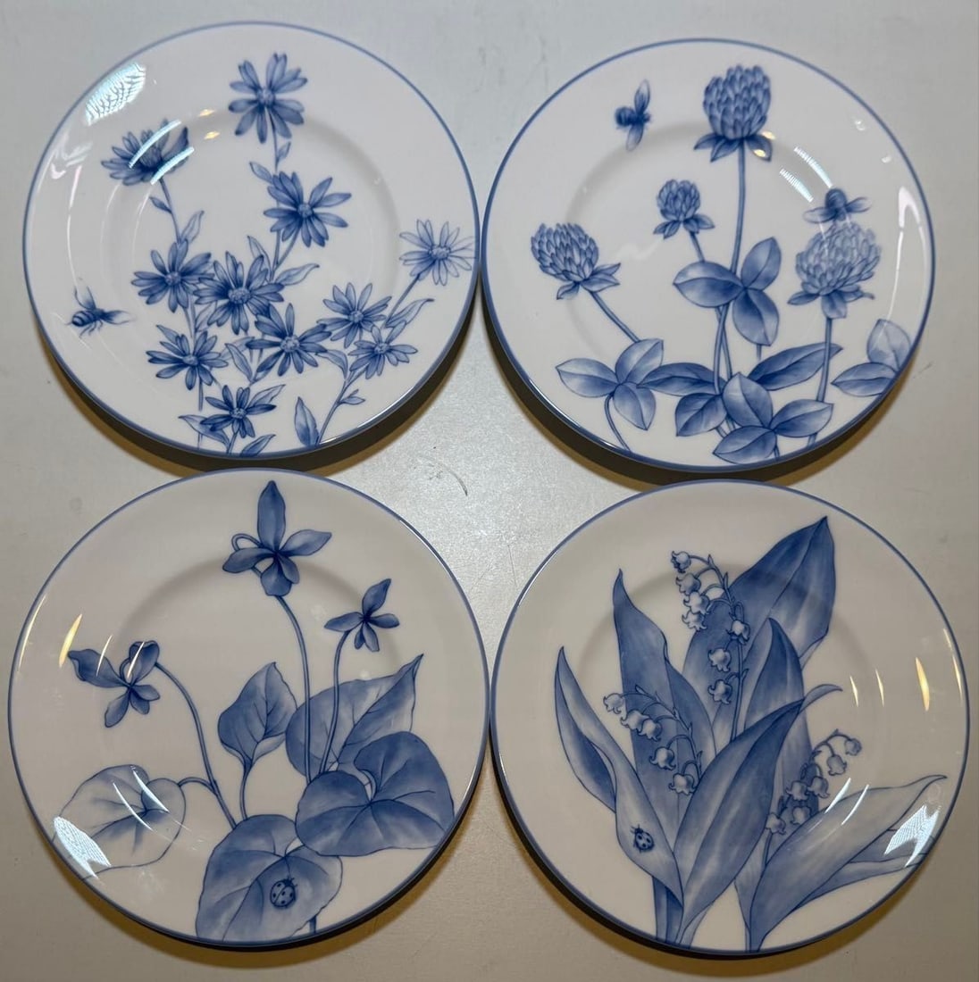TIFFANY Nature England 4 Plates 1996 Limited Edition Rare 15.5cm Tableware (1 of 9)