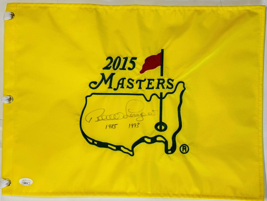 Autographed Bernhard Langer 2015 Masters Flag by JSA (1 of 2)
