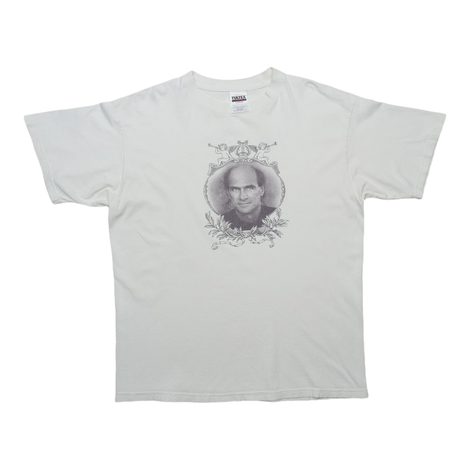 1996 James Taylor With Orchestra Winter Tour Shirt: 1996 James Taylor With Orchestra Winter Tour Shirt Authentic 1996 James Taylor With Orchestra Winter Tour Shirt, featuring the iconic artist's name and tour details embroidered on the front. This vint