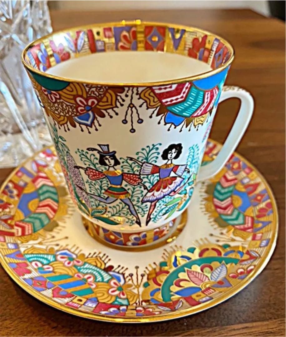 IMPERIAL PORCELAIN Russia Vintage Cup Saucer 22K Gold Trim Rare Collectible (1 of 9)