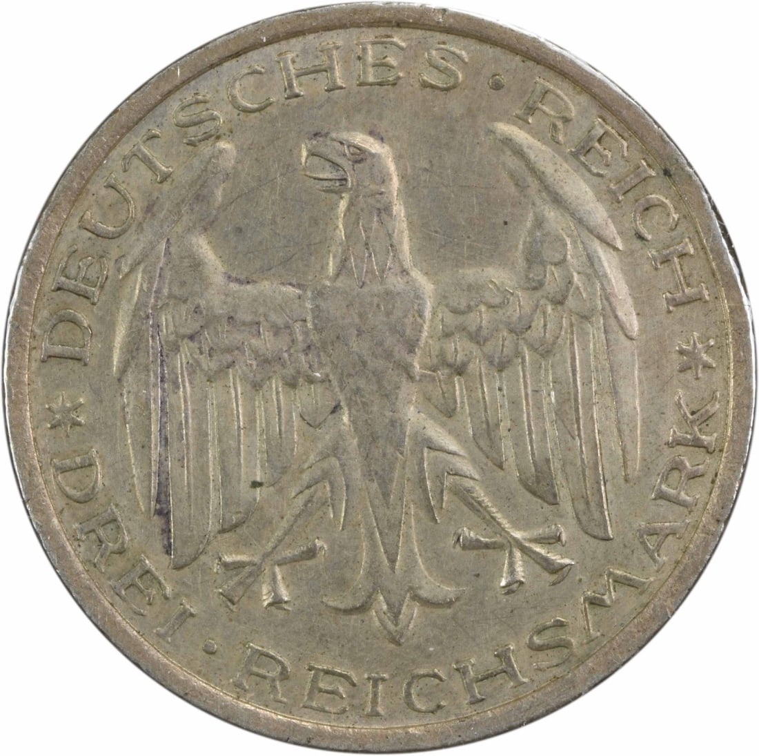 1927 A German Weimar 3 Mark KM53 AU Uncertified: 1927 A German Weimar 3 Mark KM53 AU Uncertified The 1927 A German Weimar 3 Mark KM53 features a circulated grade of AU, indicating it has been well-worn and circulated among the population. This note 