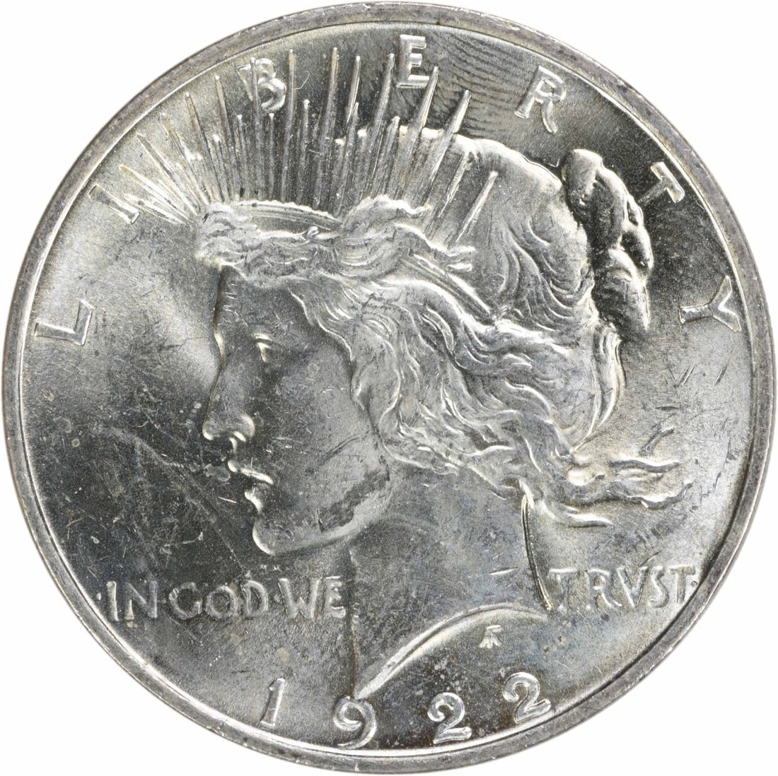 1922 Peace Silver Dollar Choice BU Uncertified: 1922 Peace Silver Dollar Choice BU Uncertified The 1922 Peace Silver Dollar is a highly sought-after coin, featuring the iconic design of the Peace dollar. This Uncirculated specimen boasts a MS63 gra