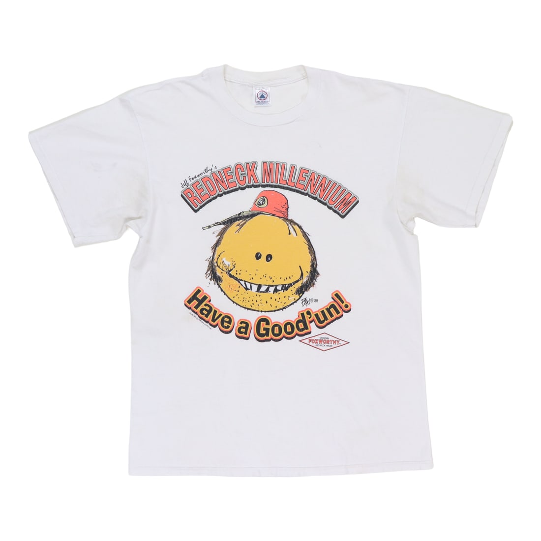 Millennium Redneck Shirt by Jeff Foxworthy 1998: Millennium Redneck Shirt by Jeff Foxworthy 1998 Millennium Redneck Shirt by Jeff Foxworthy 1998 - A humorous and iconic tee from the late 90s, featuring a bold design that pokes fun at country stereot