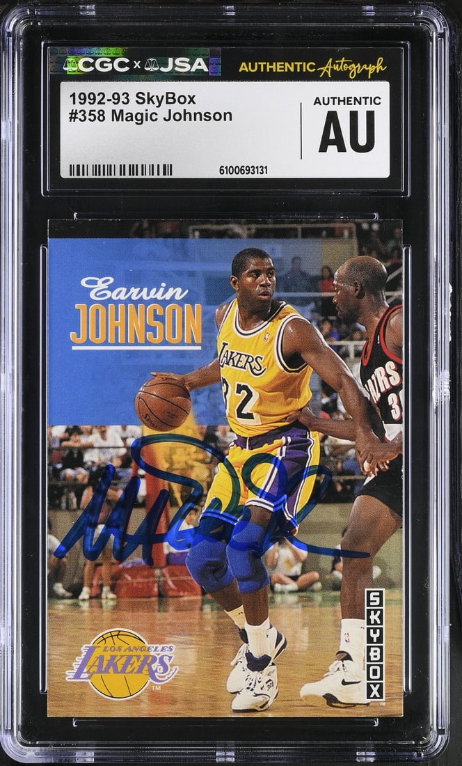 Johnson 1992-93 Magic Skybox Signed Card Autographed CGC JSA BA206519 (1 of 2)
