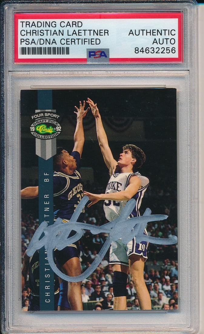 Christian Laettner Card Signed PSA/ DNA #38 Four Draft Classic 1992: Christian Laettner Card Signed PSA/ DNA #38 Four Draft Classic 1992 Item Specifics: Product: Photo Original/Reprint: Original Team: Duke Autograph Authentication: PSA/DNA League: NCAA Product
