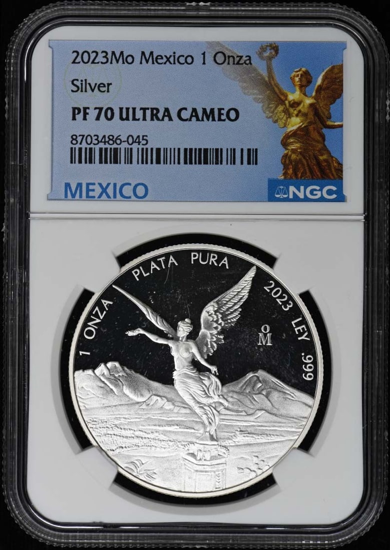 2023Mo Mexico Silver 5pc Set 1 Onza 1/ 2 1/ 4 1/ 10 1/ 20 NGC PR70DCAM: 2023Mo Mexico Silver 5pc Set 1 Onza 1/ 2 1/ 4 1/ 10 1/ 20 NGC PR70DCAM 2023 Mexico Silver 5pc Set - A Rare and Precious CollectionThis stunning set of five coins, certified by NGC as PR70DCAM,