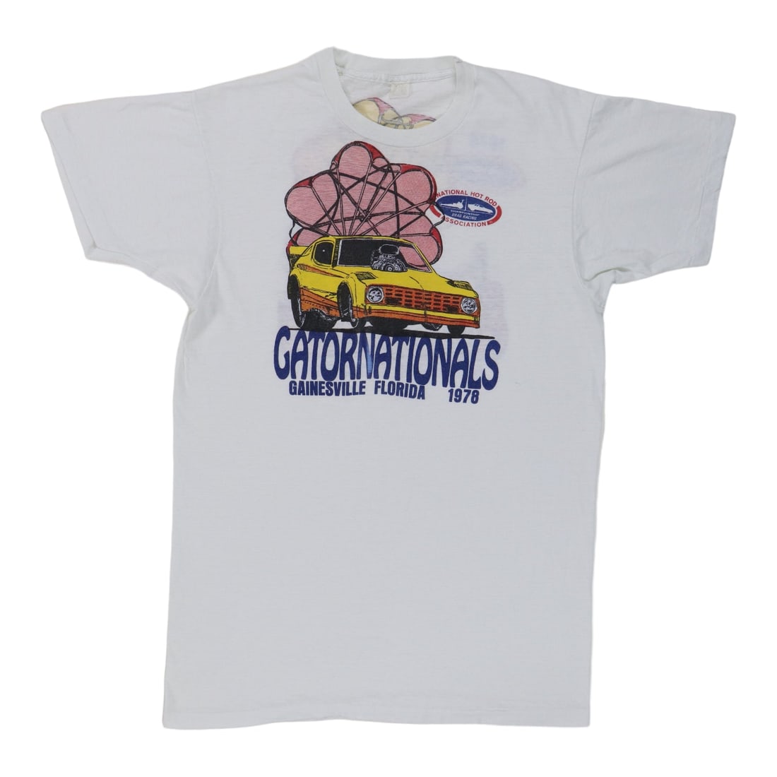 1978 Gator Nationals NHRA Shirt: 1978 Gator Nationals NHRA Shirt Authentic 1978 Gator Nationals NHRA Shirt - A rare piece of racing history, this vintage shirt showcases the iconic event's logo and colors. Made from original material