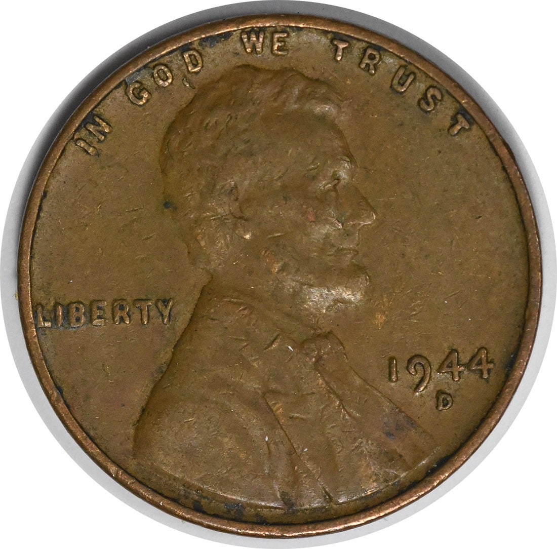 1944-D/ S Lincoln Cent OMM 1 FS-511 EF Uncertified: 1944-D/ S Lincoln Cent OMM 1 FS-511 EF Uncertified EF Uncertified 1944-D Lincoln Cent, bearing the signature of Victor David Brenner, features its distinctive Wheat design and classic composition of 9