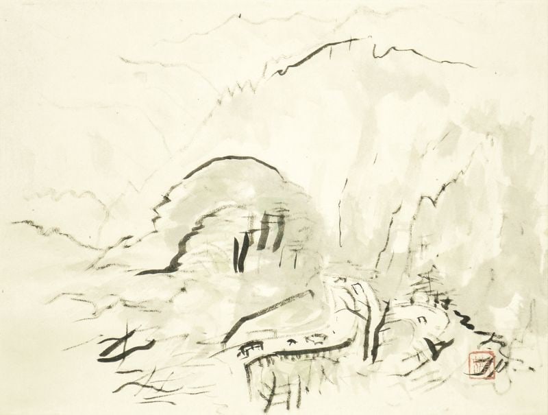 Maeda Seison Japanese Nihonga Landscape Sketch Hanging Scroll Kakejiku: Maeda Seison Japanese Nihonga Landscape Sketch Hanging Scroll Kakejiku Item Specifics: Artist: Maeda Seison Subject: Landscape Material: Ink on Paper Style: Japanese Year Of Production: 2010 Product D