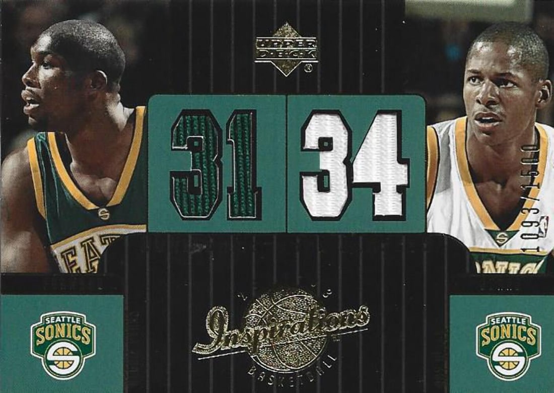 Reggie Evans/ Ray Allen Upper Deck 2003 Jersey Card #1093/ 1500 (1 of 1)